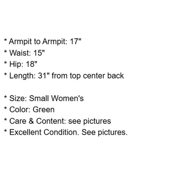 Vince Camuto Dress Womens Small Green Lined Off Shoulder Stretch Knit Bell Slvs - Picture 4 of 8